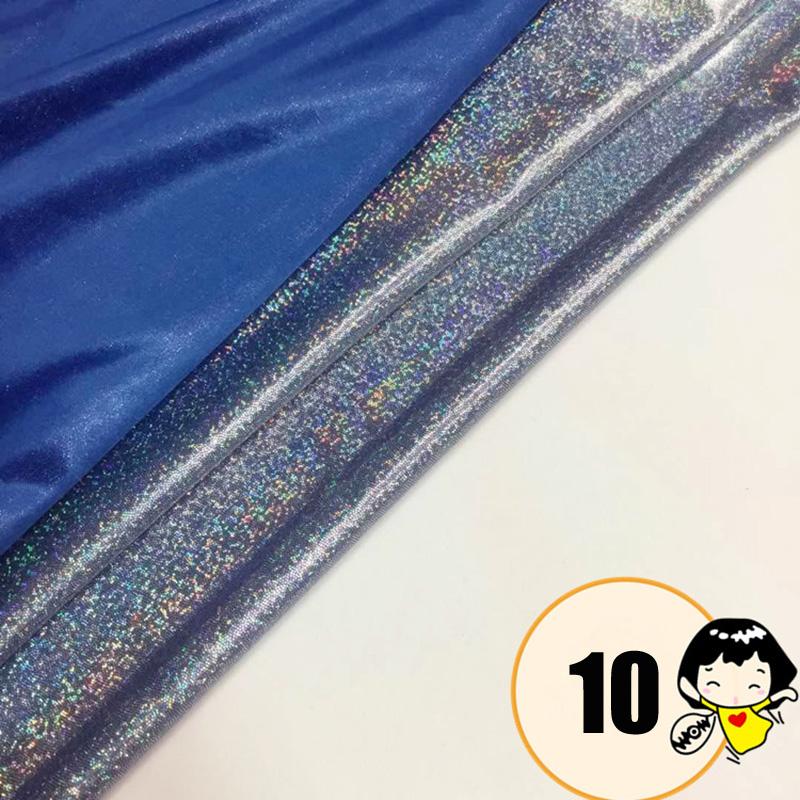 100*150cm Holographic Fluorescent Fabric Stretch Colorful Shiny Iridescent Laser Fabric DIY Sewing Stage Wedding Dress Decor