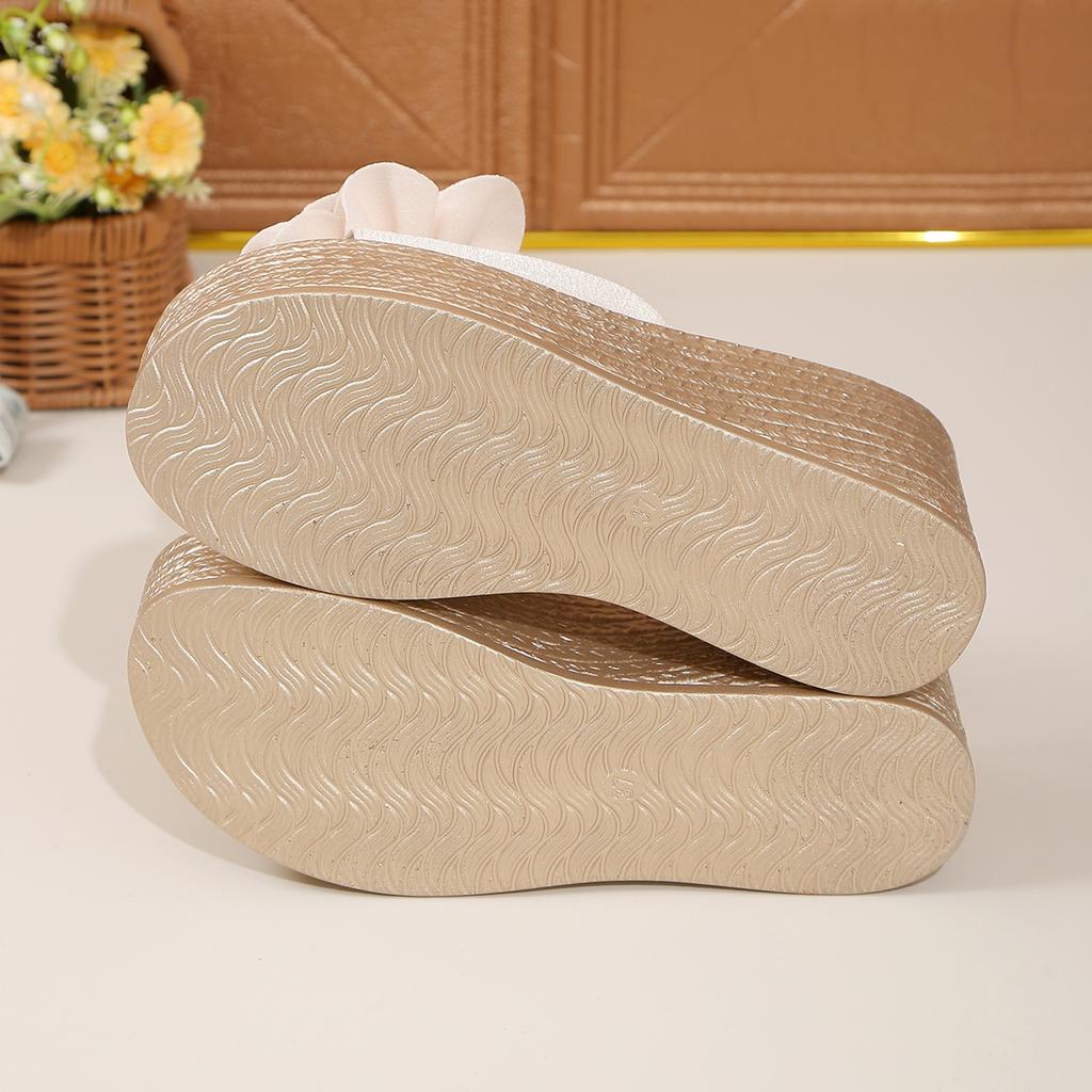 Fashion Aphixta Gold Sole Wedge Heels Slippers 9cm Super High Flower Mulers 4cm Platform Sandals Clog Shoe Slides Plus Size 43