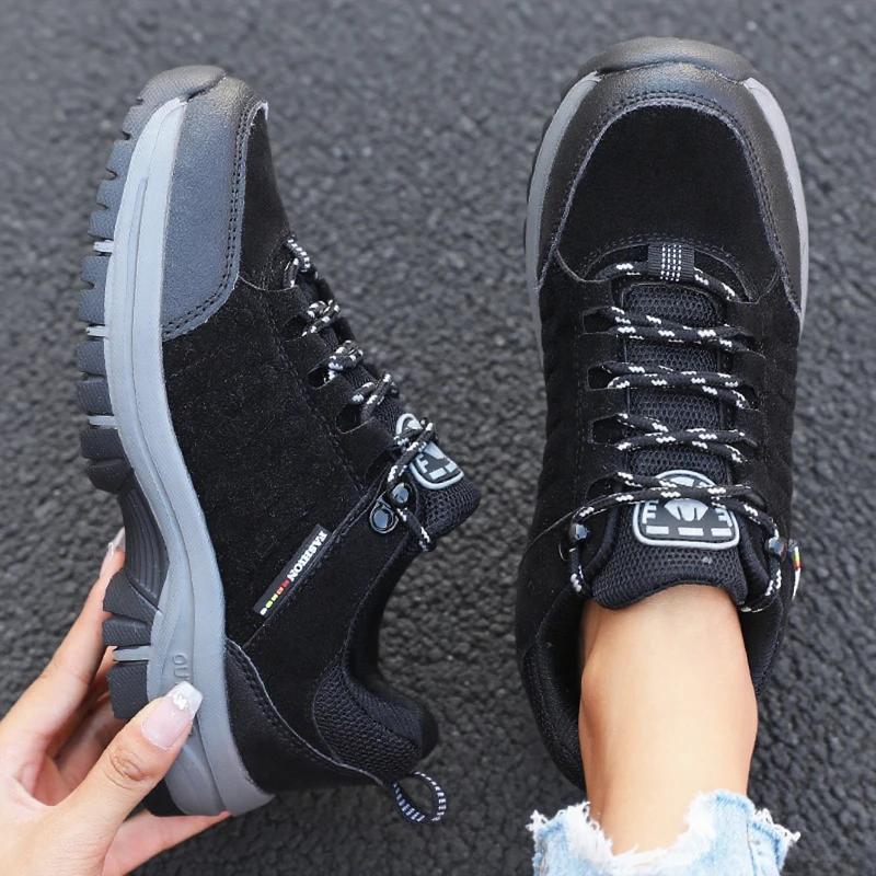 

Outdoor Hiking Shoes Men Women Non-Slip Kick Proof Toe Protection Cushioning Sneaker Comfort Lightweight Mountaineering Shoes 36