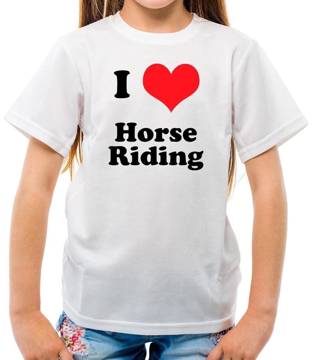 I Love Horse Riding - Kids T-Shirt - Rider Ride Rides Jockey Horses 120