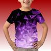 Children's Clothing Tshirt for Kids Boys 3 to 14 Gradient Geometry 3D Print Short-Sleeved T-Shirts Boy Casual Top Kids' T-Shirt