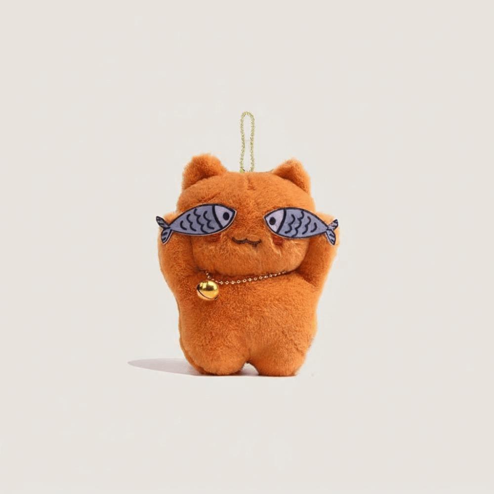 

Creative Plush Fish Cat Pendant Cartoon Interior Cat Keychain Bag Pendant Birthday Gift оранжевый