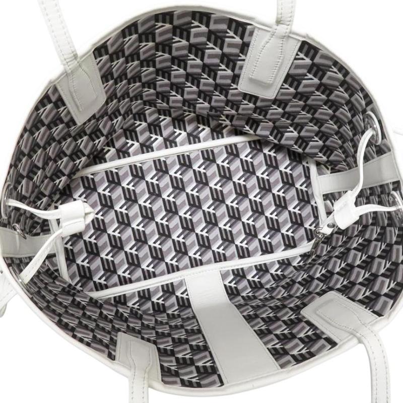 New MCM Liz Visetos Leather Combo Bag, Tote Bag, Shopping Bag, Shoulder Bag, Handbag Regular Women's White MWPDSLR02WT001