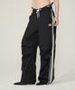 Pay Hey (Ux)Three Line Parachute Wide Pants Black