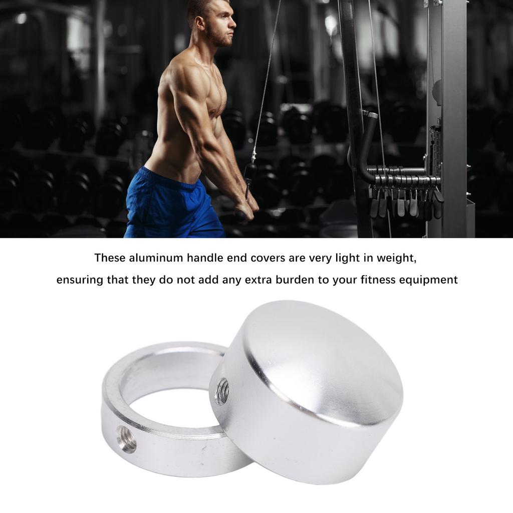 Fitness Equipment Handle End Cover 1 Inch Aluminum Strength Training Equipment Handle End Cover Attachment for Gym