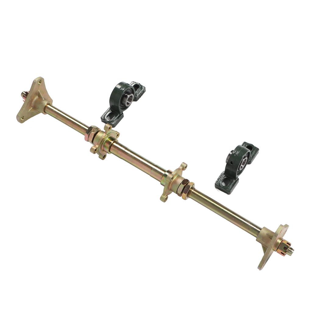 24inch Rear Axle Shaft Kit Metal Anti Impact Hubs Fixing Mounts Flanges Set for 50‑150CC ATVs Quads Drift Trikes