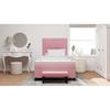 Boxspring Bed with Headboard Pink 190 X 120 Cm Velvet