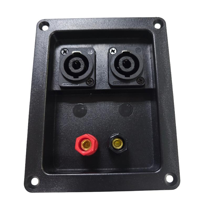 1Pcs Red Black Wiring Terminal Audio Accessories Cable Clamp 4/6 Hole Audio Speaker Junction Box Xlr Socket Connector