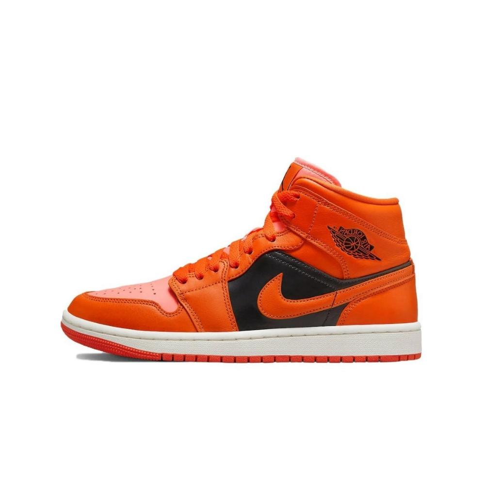 Air Jordan 1 Mid Orange Black