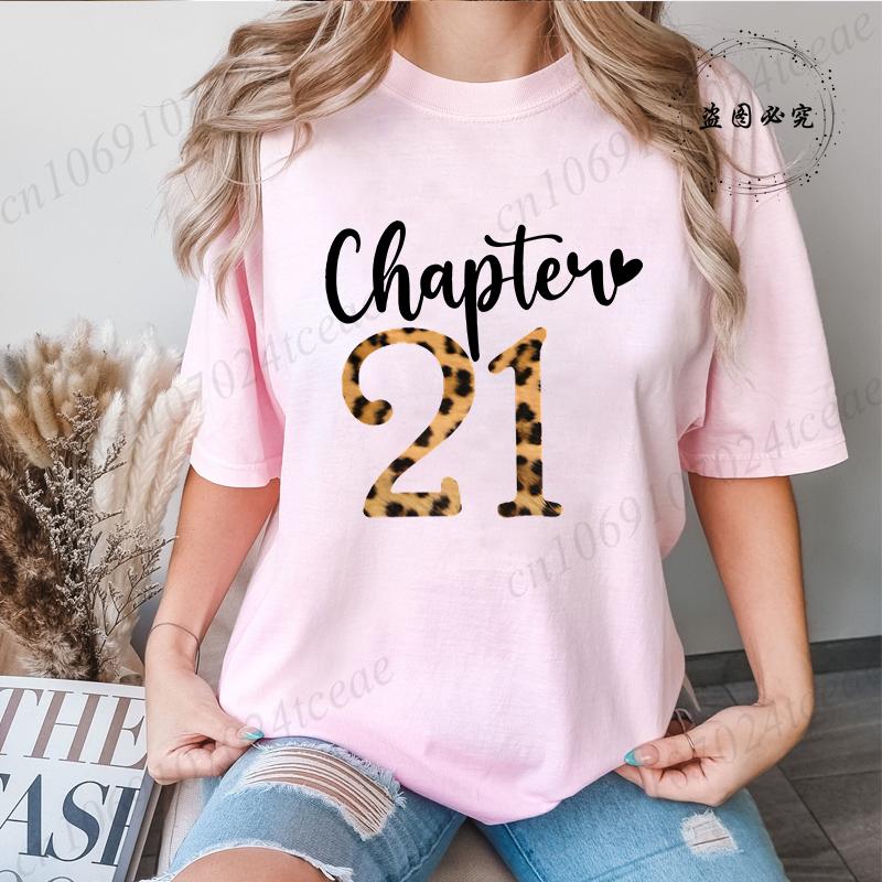 It's My 21th Birthday Leopard Birthday Vintage Graphic TShirt Unisexs Short Sleeve Crew Neck Casual with Retro Aesthetic Clothes