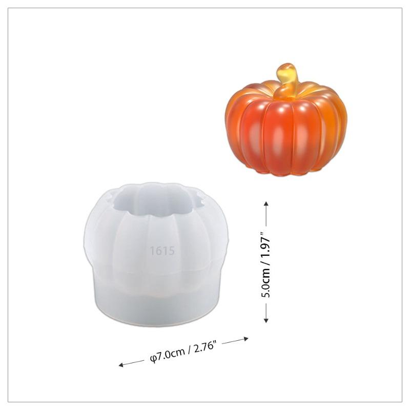 Moule en Silicone Tripode Citrouille 3D pour Bougie Parfumée Savon Plâtre Béton Artisanat DIY Outil de Fabrication de Cadeau d'Halloween
