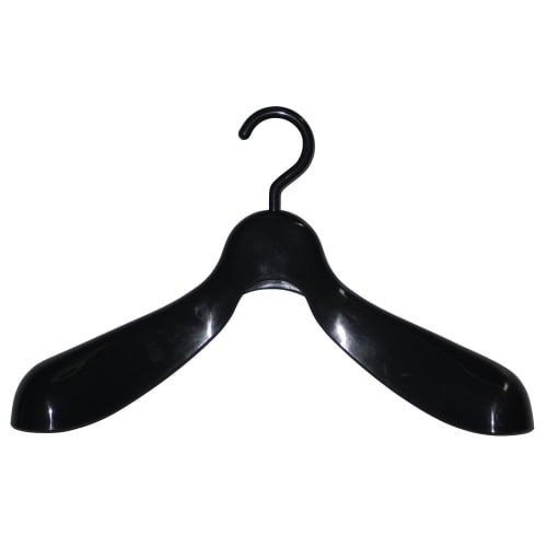 Sawafuji Coat Hanger, Black, 68mm Shoulder Thickness, Made In Japan, Shape-Retaining, Stylish, Space-Saving, Wall-Mounted, Rotating, for Leather Jacke