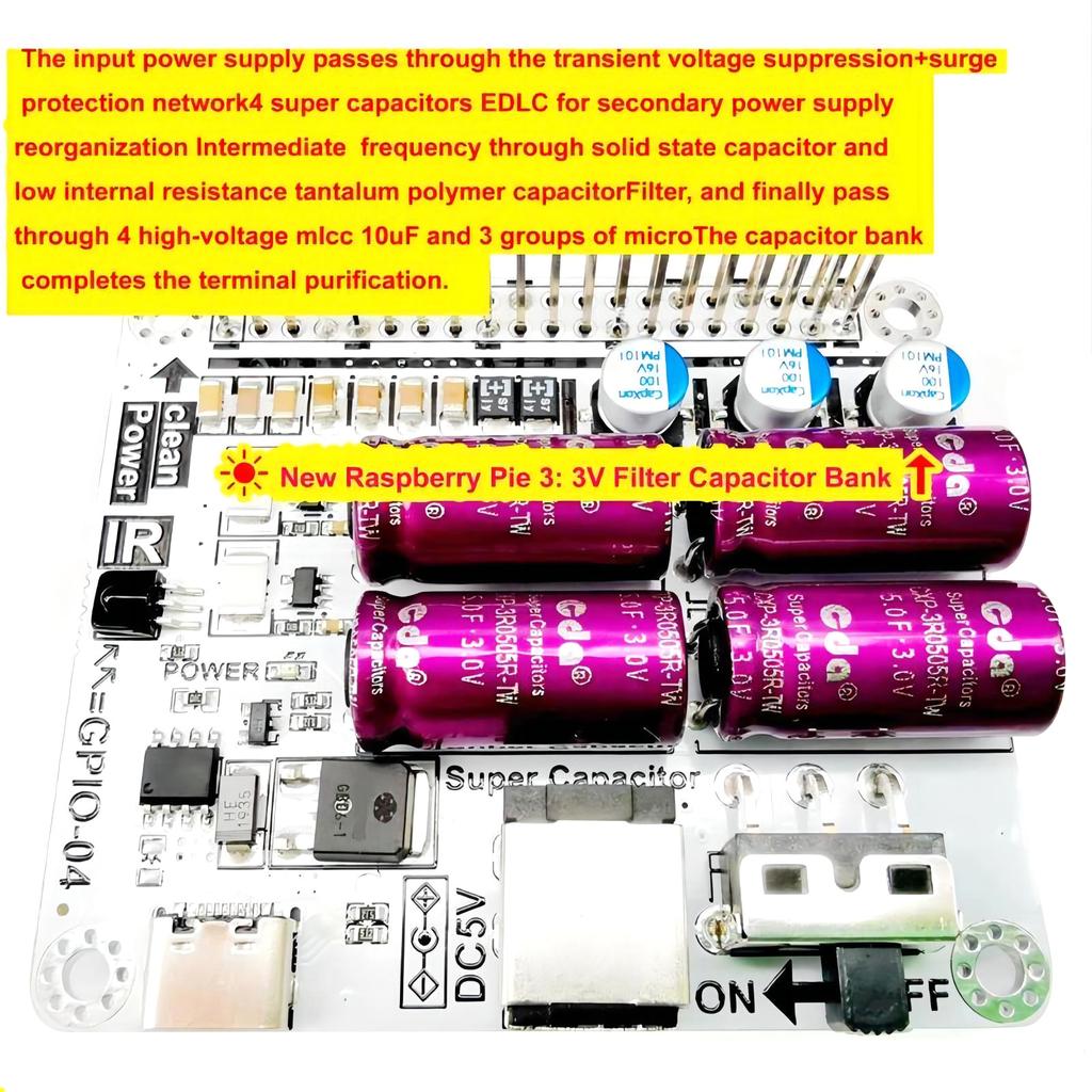 Efficient HiFi Power Filter with Farad Capacitor Ensures Stable and Reliable Power Supply for Electronic Projects
