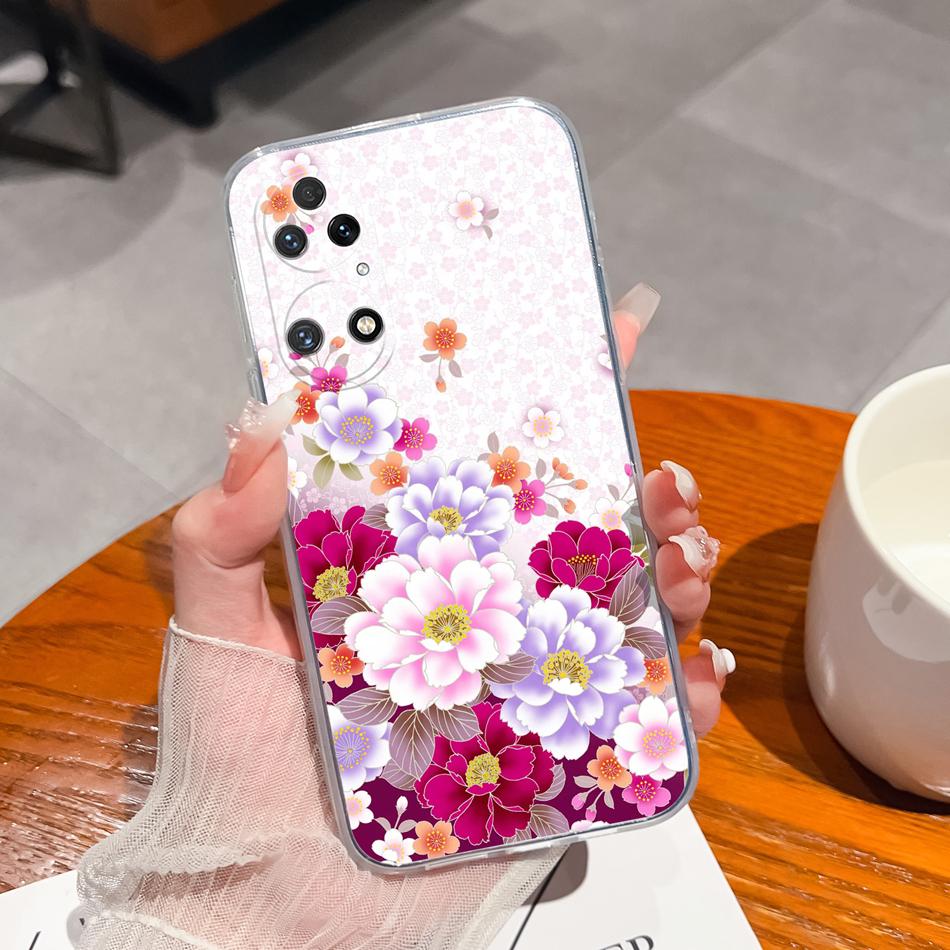 For Huawei P50 Pro P50E Phone Case Dreamy Colorful Pattern Phone Shell For Huawei P 50 Soft TPU Clear Silicone Lightweight Cover