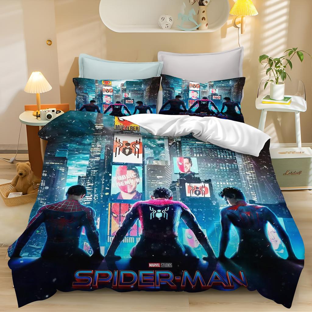 Spider-Man Cartoon Bettbezug Anime Bettdecke Bedruckte Bettdecke Polyester Bettwäsche Einzelgröße Kindergeschenk Verschiedene Größen