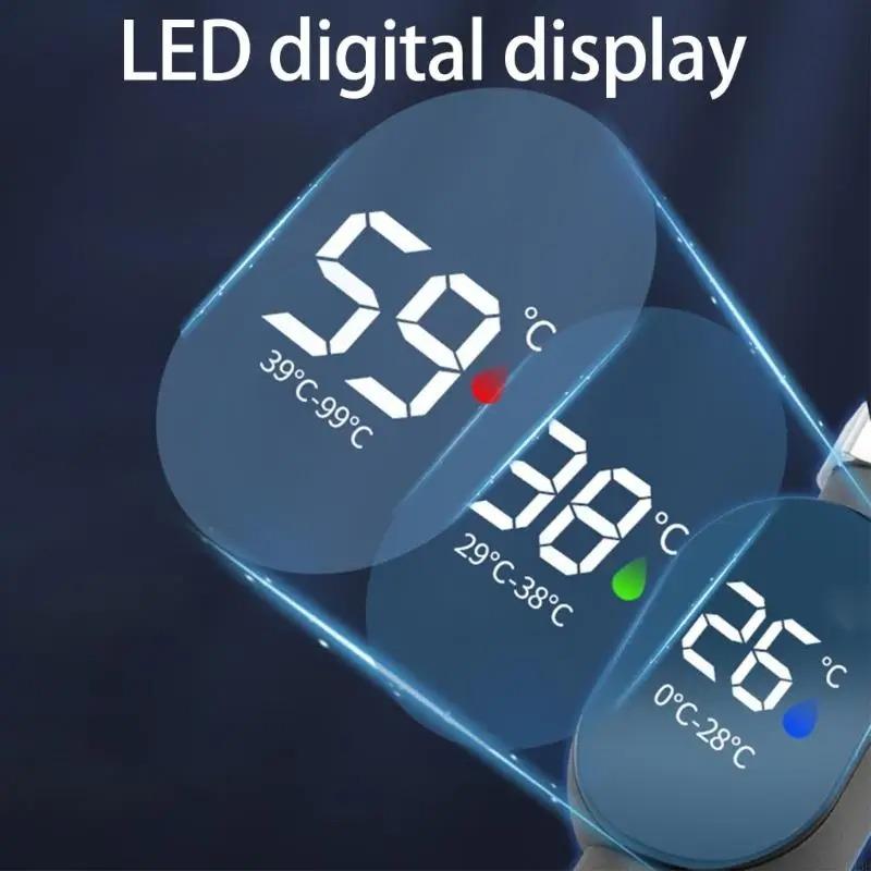 Dusch LED-display Vattenduschtermometer Badrumskranar Vattentemperaturövervakare Energi Smart Hemmätare Termometer För Badrum Barnsäkerhet