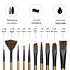 10-Piece Nylon Oil & Acrylic Paint Brush Set for Students