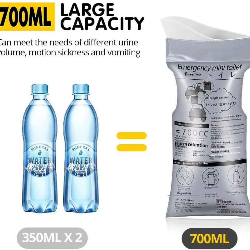 1/5/10Pcs Vehicle Emergency Urine Bag Disposable Urine Bag Traffic Jam Self-Driving Travel Unisex Portable Toilet