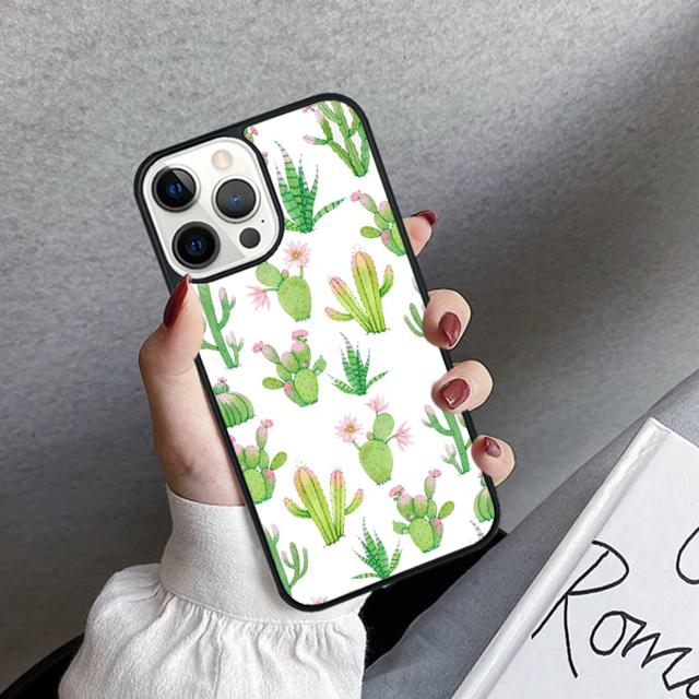 Succulents and Cactus Phone Case Cover For iPhone 17 Air 16 15 14 Plus 12 13 Pro Max Coque Shell Fundas