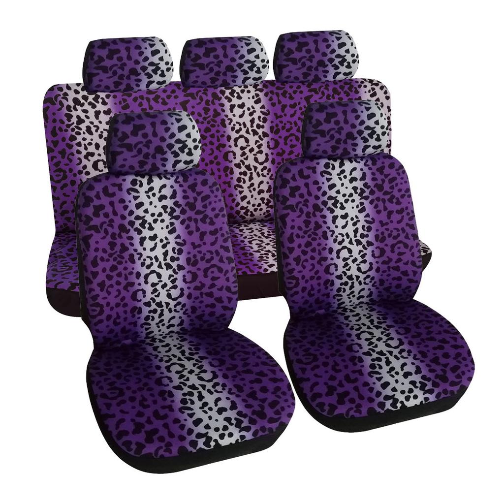 Leopard Print Digital Printing Fully Enclosed Car Seat Cushion Cover, Universal Seat Cover For All Seasons