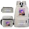 Animation Cartoon Grund- und Sekundarschüler Schultasche Kinderrucksack Freizeit Federmäppchen Umhängetasche Dreiteiliges Set