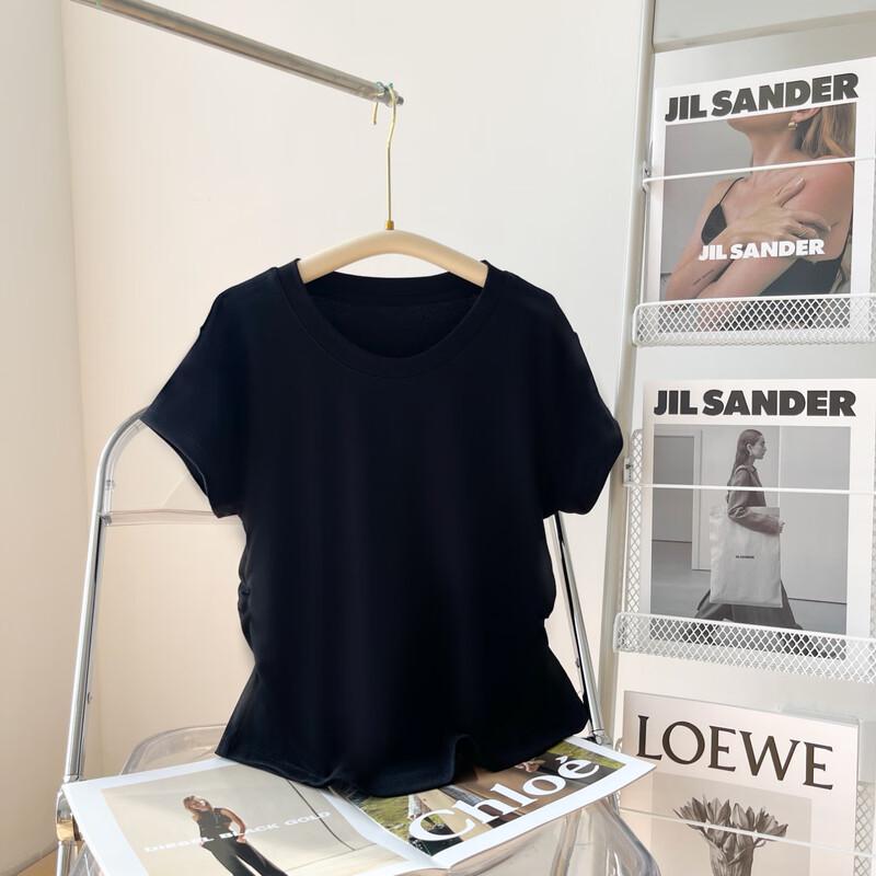 Yuzhaolin Women's Slim-Fit Round Neck Short Sleeve T-Shirt