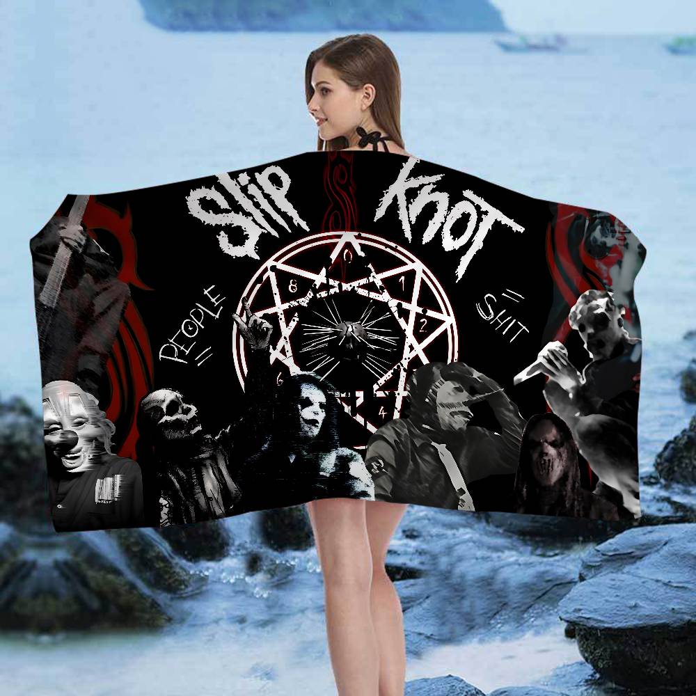 Band S-slipknot Music Microfiber Printed Beach Towel Mountain Climbing Yoga Beach Swimming Running Absorbent Soft Towel