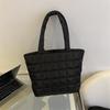 Large Capacity Solid Color Simple Versatile Women Single Shoulder Commuter Tote Bag