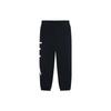 Li-Ning Pure Color Letter Print Elastic Cuff Loose Casual Pants Men Bottoms Black AKLSG77-1