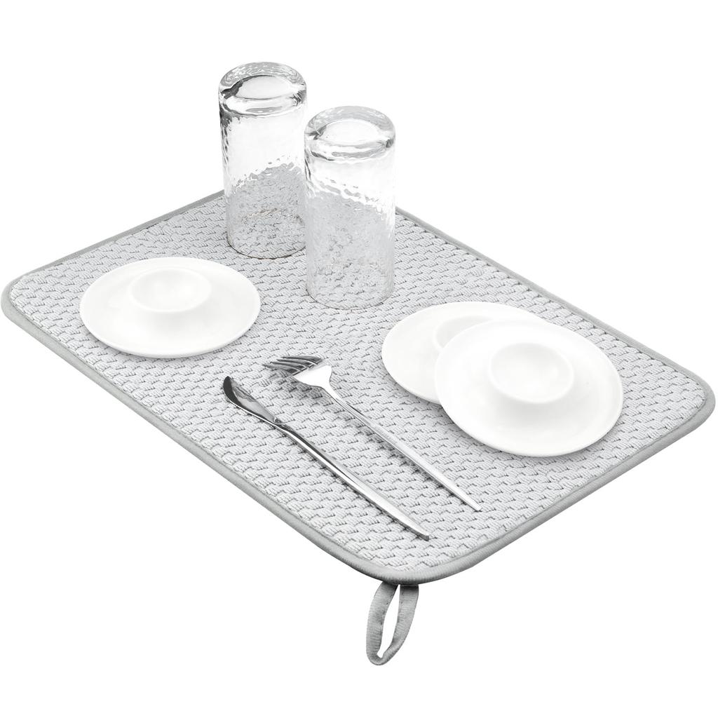 Dish Drying Kitchen Dish Drying Rollable Storage Mat with Shelf Machine Washable Mat, Quick-Drying Absorbent, 30x45cm, Mat, Loops, Over-Sink, Sheet,