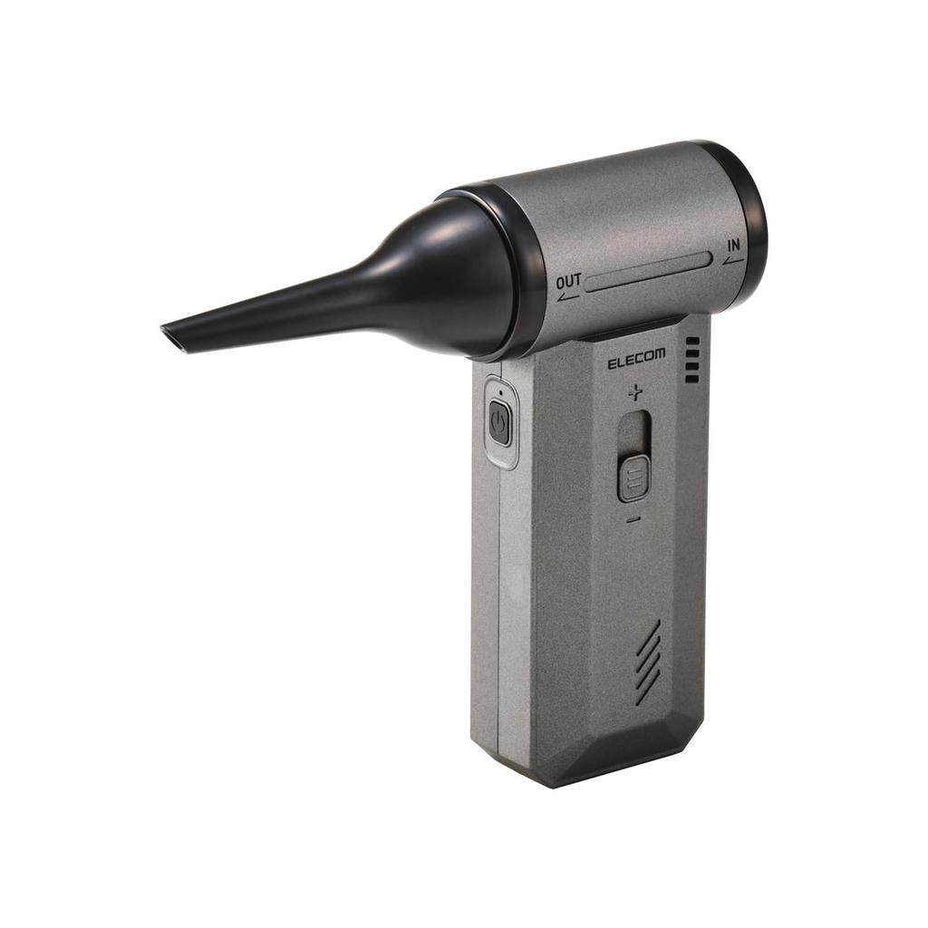 ELECOM Electric Air High-Power 2-Way Duster, LED, Standard, Black, AD-ALC02BK