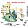 Dinosaur Climbing Slide Stair Toy for Toddlers Racing Track Game Set Sliding Car Toy with Light & Music Gift for Boys Girls Kids