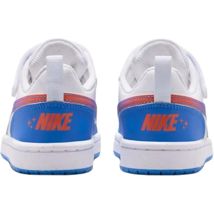 Nike Court Borough Low Top Skateboard Shoes White Blue Kids' IR5463-101