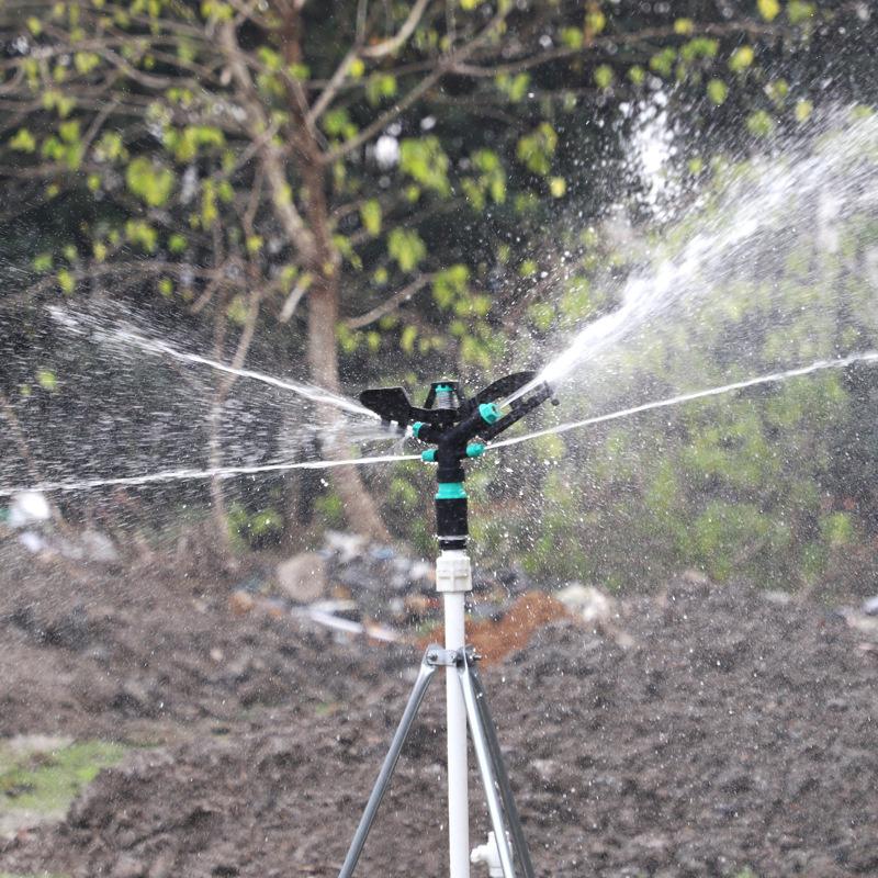 1 Inch Four-Nozzle Rocker Arm Sprinkler For Garden Farmland 360Degree Irrigation Rotating Sprinkler System For Cooling Dust Removal