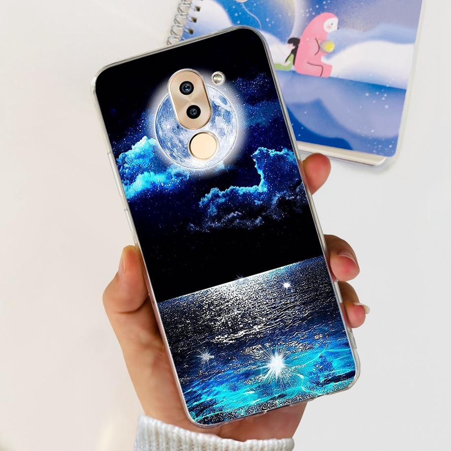 For Honor 6X Case BLN-AL10 BLL-L22 BLN-L21 Cover Fashion Flower Clear Silicone Soft Funda For Huawei Mate 9 Lite GR5 2017 Bumper