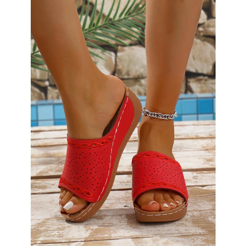 2025 Summer New Arrival Women's Sandals Strappy Flat Sandals Women's Open-Toe Sandals Women's Wedge Sandals