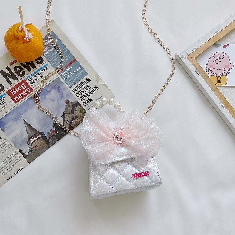 Stylish Mini Pu Leather Children's Crossbody Bag With Chic Bow Design For Kids