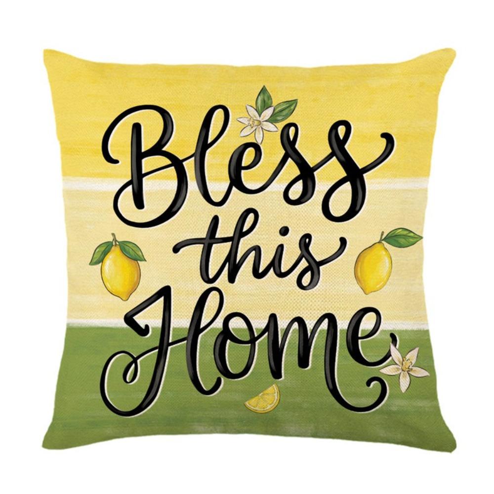 Soft Pillow Covers Fruit Pattern Cushion Cover Throw Pillow Case  Home Decoration Style C