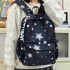 Schoolbagins Wind Printed Star Backpack Female College Wind Large Capacity College Student Cute Lightweight Schoolbag Backpack Female