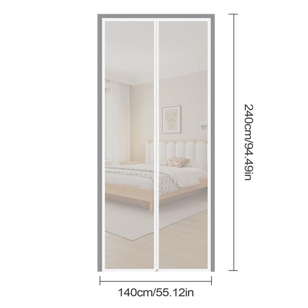 Mesh Screen Door For Indoor Cat Resistant Mesh Door With Zipper Scratch Resistant Screen Gate Keep Pets In Homes Patio Bedroom
