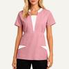 Women's Loose And Comfort V-Neck Casual  Work Clothes Top Short Sleeve Shirt