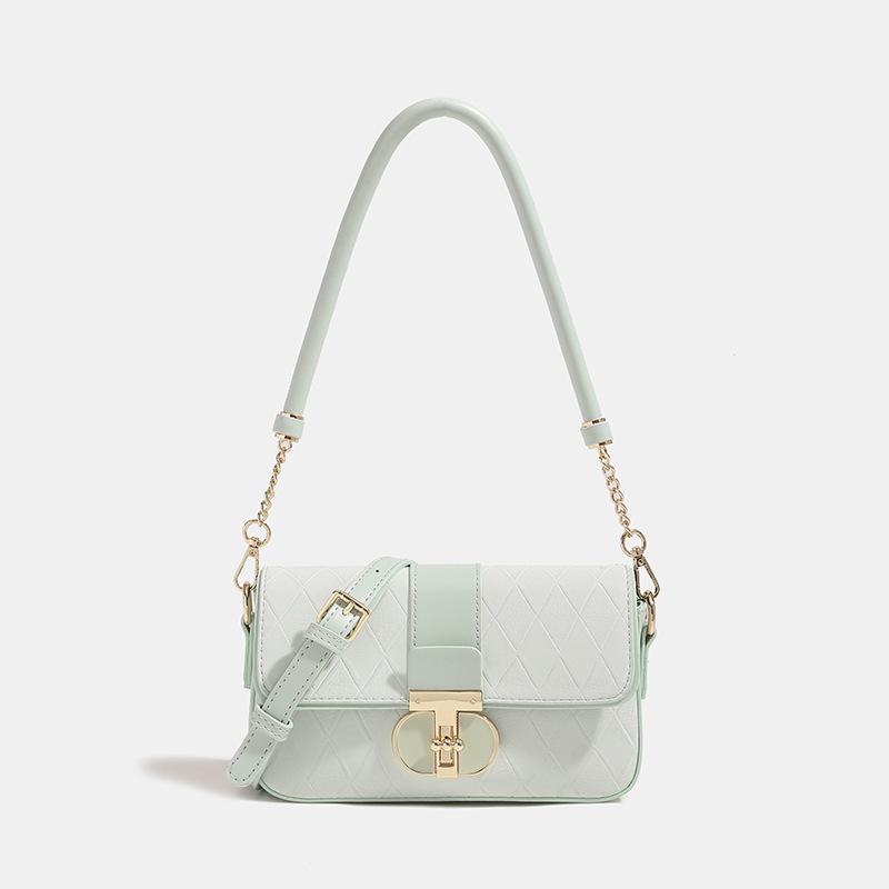 2024 Summer New Niche High-End French Style Underarm Bag, Textured Bag for Women, Niche Crossbody Shoulder Bag зелёный