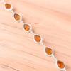925 Sterling Silver Citrine Gemstone Bracelet Handmade Jewelry Gift For Mother RB-15-5