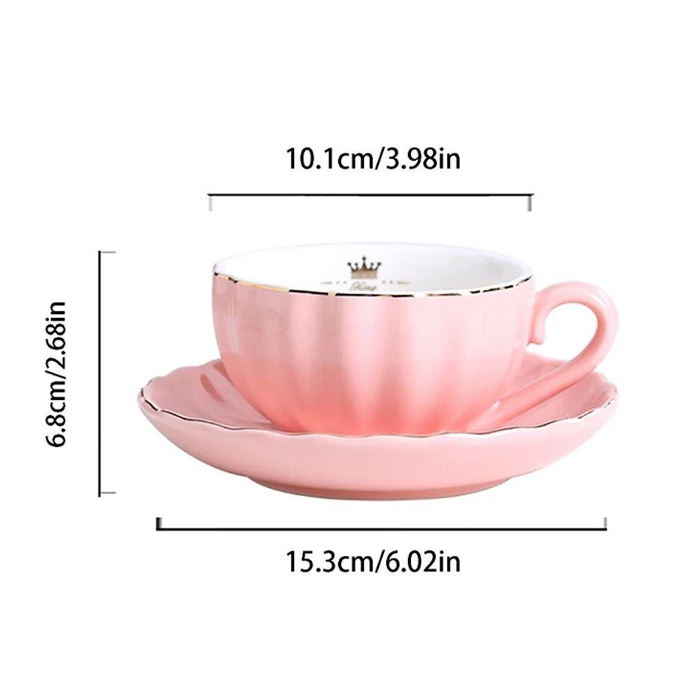 Ceramic Coffee Cup Spoon Plate Set Gold Trim Tea Cups Coffee Ware Afternoon Tea Set  Afternoon Tea