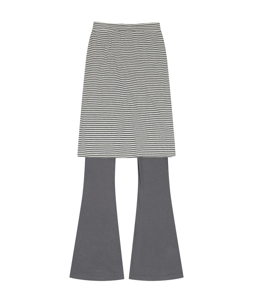 Ordinary Holiday Skirt Layered Jersey Pants [Charcoal]