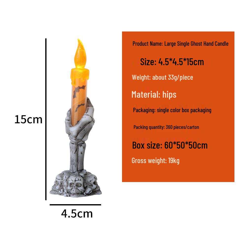 Halloween LED Ghost Hand Skull Candle Lamp Decoration