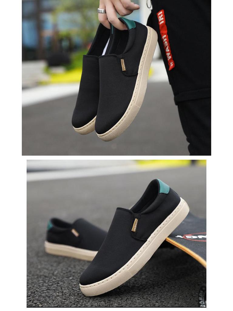 Men's 2025 Canvas Slip-On Sports Casual Shoes - Trendy, Breathable, Plus Size
