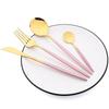 24Pcs Mint Gold Dinnerware Set Knife Fork Coffee Spoon Cutlery Western Stainless Steel Tableware Flatware Kiechen Silverware