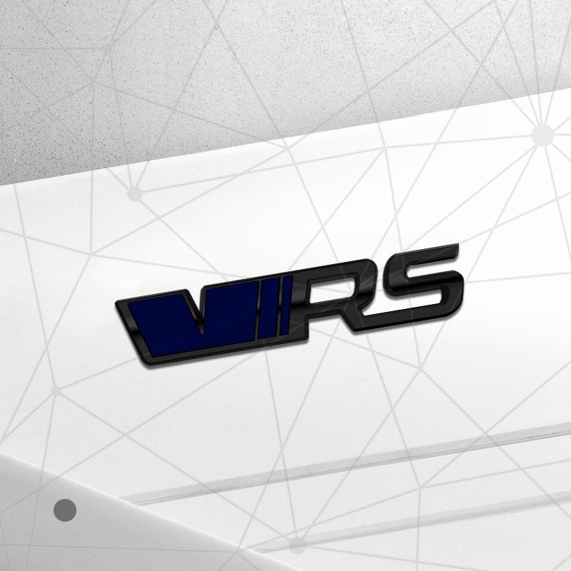 3D Auto Metall VRS Abzeichen Auto Lenkrad Emblem Aufkleber LOGO Dekor Für Skoda Elroq Enyaq Superb Octavia Karoq Kamiq Fabia Yeti