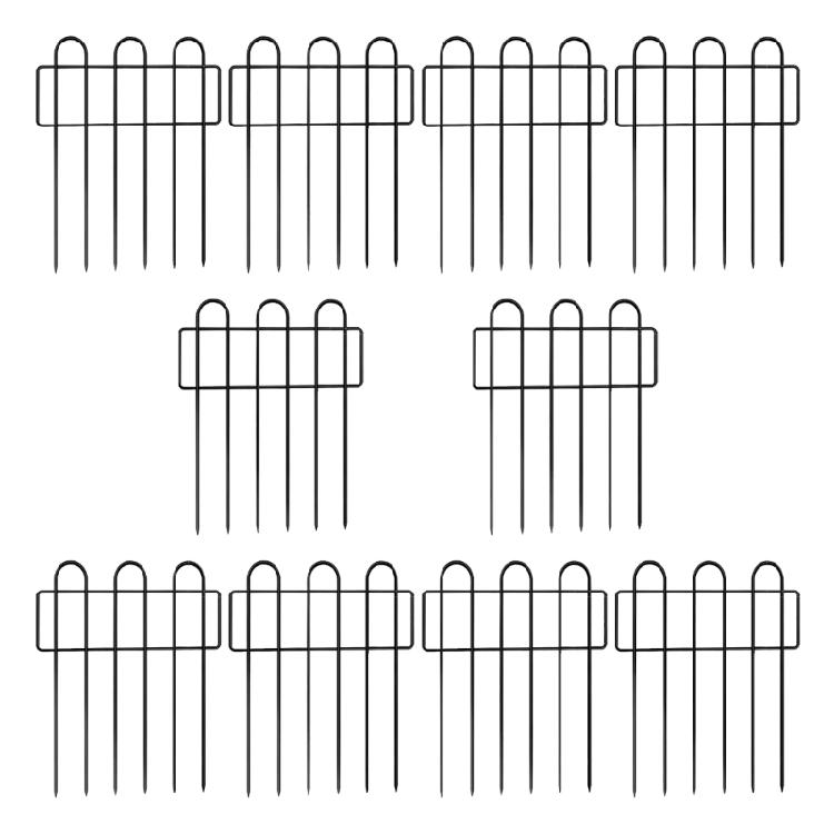 

10Pcs Decorative Garden Fence 13x24Inch Square Metal Fence Panels Pet Dogs Animal Barrier for Outdoor Yard Decoration 1